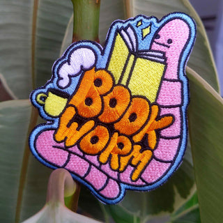 Bookworm Embroidered Patch