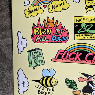 F*ck Cars XL Sticker Sheet