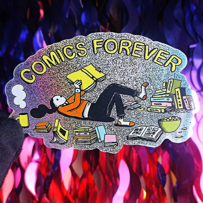 Comics Forever Glitter Sticker