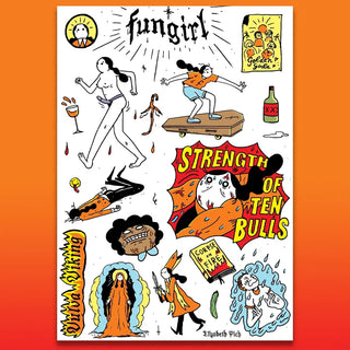 Strength of Ten Bulls Fungirl Sticker Sheet