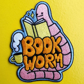 Bookworm Embroidered Patch