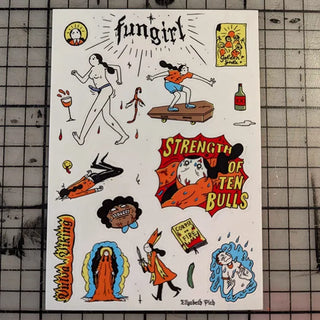 Strength of Ten Bulls Fungirl Sticker Sheet