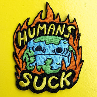 Humans Suck Embroidered Patch