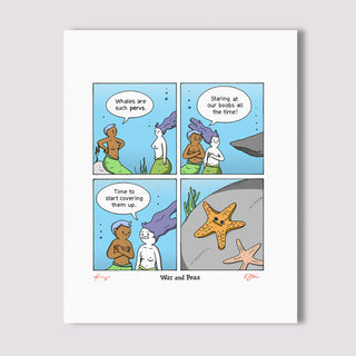 Mermaid Bra Signed Print