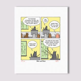 Cat School Comic Print