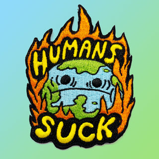 Humans Suck Embroidered Patch