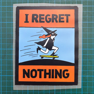 Regret Nothing Textile Sticker