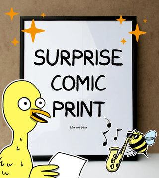 Surprise Comic Signed Print